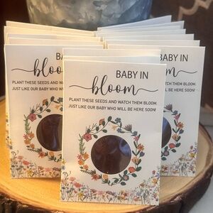Baby in Bloom Prefilled Wildflower Seed Packs-set of 15
